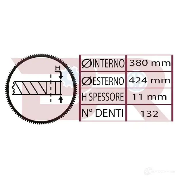 Венец маховика BOTTO RICAMBI 1439138022 brm0454 8O DX3