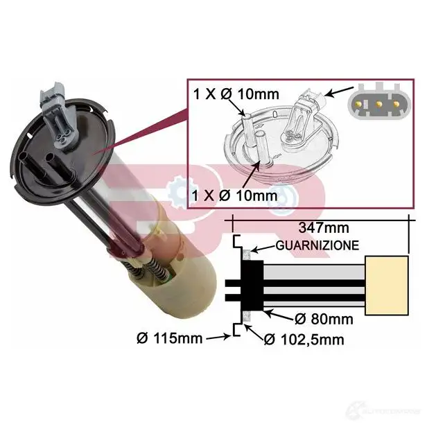 Датчик уровня топлива BOTTO RICAMBI 1439171227 brm5613 5G4 1K