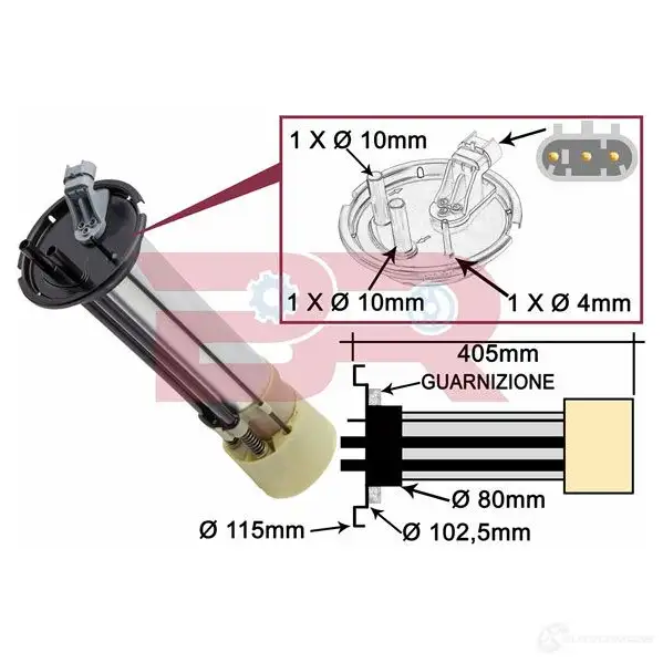 Датчик уровня топлива BOTTO RICAMBI brm4169 41 3WX6 1439171237