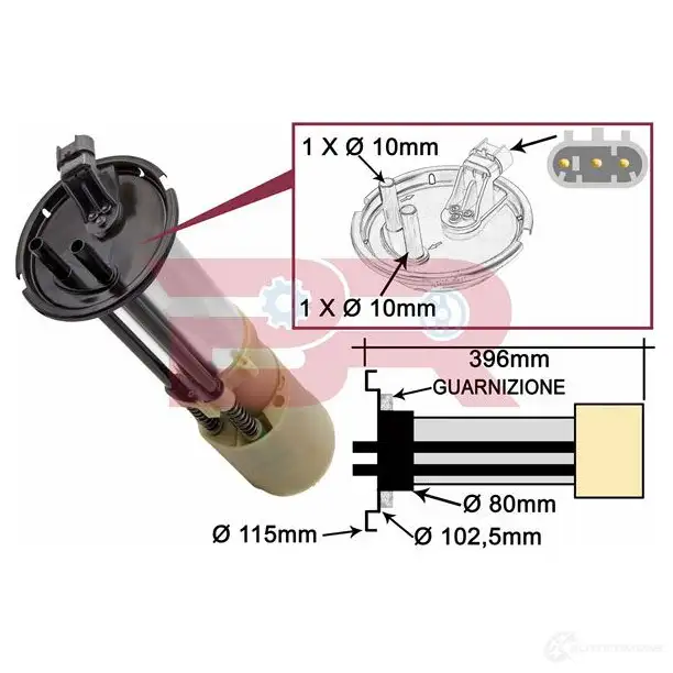 Датчик уровня топлива BOTTO RICAMBI 3SL V6 brm5432 1439171243