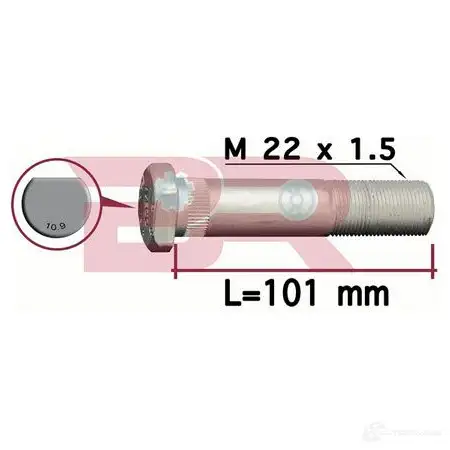 Шпилька колеса BOTTO RICAMBI 1439576847 N1 81T brd8465