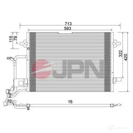 Радиатор кондиционера JPN 60c9074jpn D2Y3 LF 1437985345 изображение 0