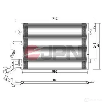 Радиатор кондиционера JPN 0OAK U 1437985099 60c9137jpn изображение 0