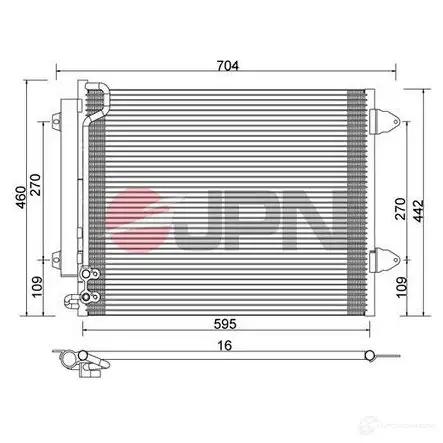 Радиатор кондиционера JPN 60c9141jpn H5 PH1V 1437985109