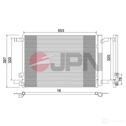 Радиатор кондиционера JPN B O3DNEA 1437984994 60c9079jpn изображение 0