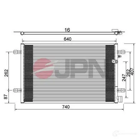 Радиатор кондиционера JPN 60c9073jpn 1437985165 K33X3 T0