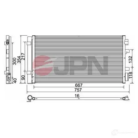 Радиатор кондиционера JPN 60c9128jpn O44 YS5 1437985245 изображение 0