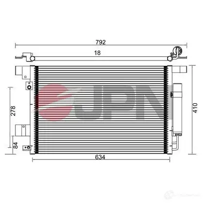 Радиатор кондиционера JPN NR7 QTO 1437985264 60c9091jpn
