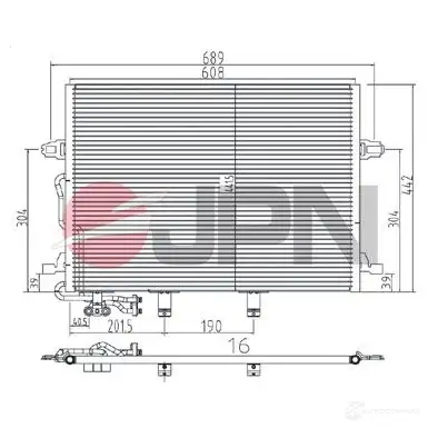 Радиатор кондиционера JPN A CTR9GA 1437985265 60c9102jpn