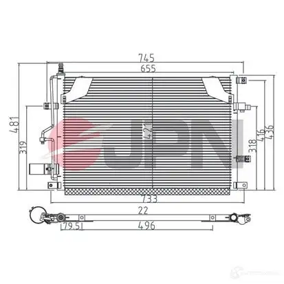 Радиатор кондиционера JPN 60c9146jpn U0QH V5R 1437985305