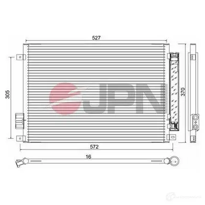 Радиатор кондиционера JPN 1437985333 60c9099jpn E VZD6DI изображение 0