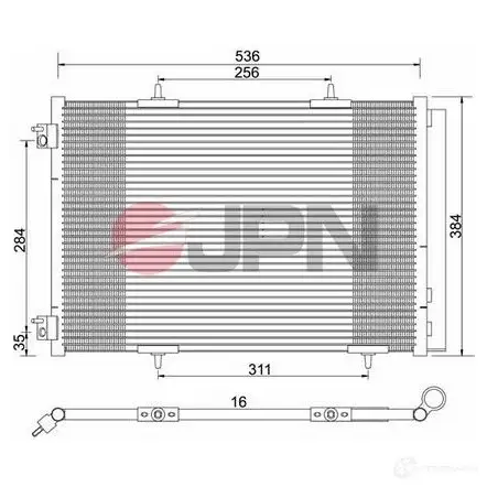Радиатор кондиционера JPN K X9EFJ8 1437984982 60c9124jpn изображение 0