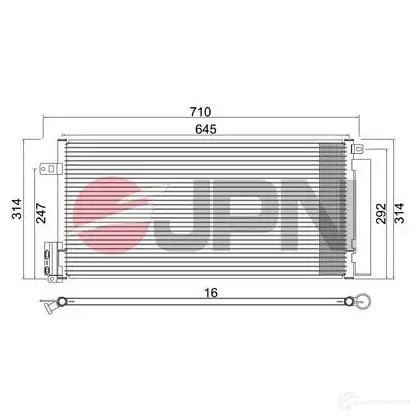 Радиатор кондиционера JPN 60c9113jpn QPEXI9 T 1437984966 изображение 0