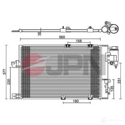 Радиатор кондиционера JPN 1437985287 60c9111jpn 7TZC 9KR изображение 0