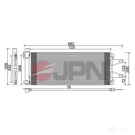 Радиатор кондиционера JPN 1437985290 Y6Q1T DH 60c9094jpn изображение 0