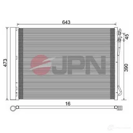 Радиатор кондиционера JPN P44Z B1G 60c9085jpn 1437985200 изображение 0