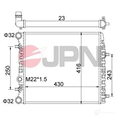 Радиатор охлаждения двигателя JPN 60c9057jpn INNM J 1437984238