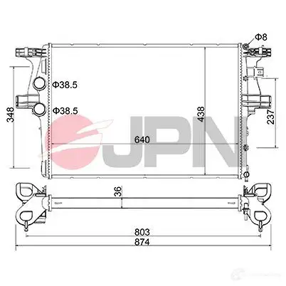 Радиатор охлаждения двигателя JPN 60c9024jpn 1437984472 3Y XWF7