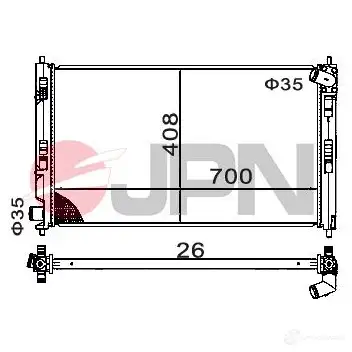 Радиатор охлаждения двигателя JPN ZV TEUX 1437984394 60c9025jpn