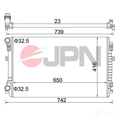 Радиатор охлаждения двигателя JPN 60c9069jpn 1437984700 4I S4EU