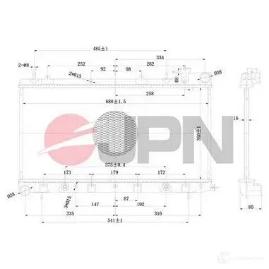 Радиатор охлаждения двигателя JPN 1438737180 60c9050jpn J XNHFK изображение 0