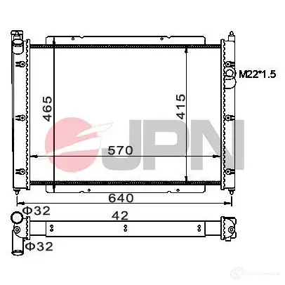 Радиатор охлаждения двигателя JPN QG8 SCG 60c9059jpn 1437984772