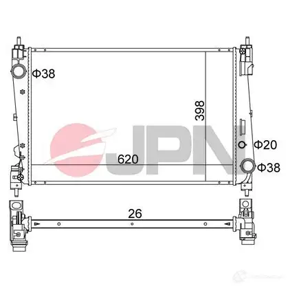 Радиатор охлаждения двигателя JPN 1437984776 YZD SBM 60c9018jpn изображение 0