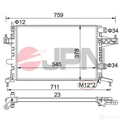 Радиатор охлаждения двигателя JPN DS URYQ 60c9031jpn 1437984280
