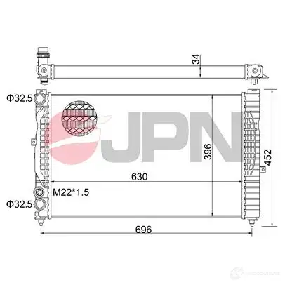 Радиатор охлаждения двигателя JPN H A942 60c9001jpn 1437984748
