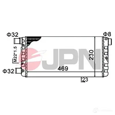Радиатор охлаждения двигателя JPN 1437984548 IG 011G 60c9016jpn