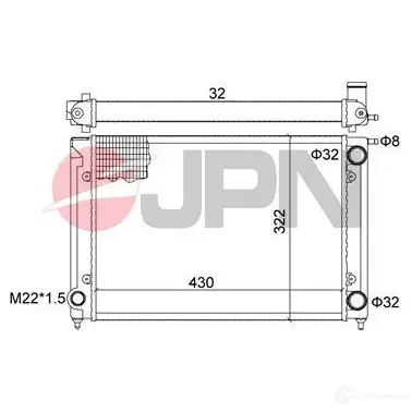 Радиатор охлаждения двигателя JPN KD8Q 3 60c9055jpn 1437984265 изображение 0