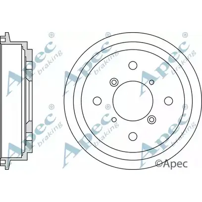 Тормозной барабан APEC BRAKING DRM9162 1265426225 GB8QK W ZHT7