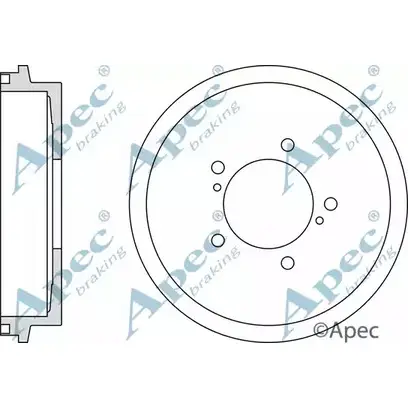 Тормозной барабан APEC BRAKING 1265426279 TF8D0OU CS ZMQ DRM9192 изображение 0