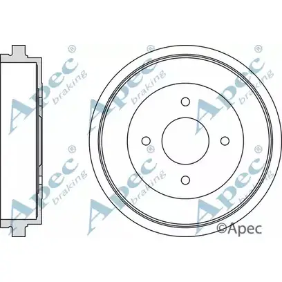 Тормозной барабан APEC BRAKING 2TQQS1 1265426443 DRM9527 16KIO GJ изображение 0