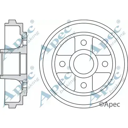 Тормозной барабан APEC BRAKING SHK2CL DRM9934 1265426729 1SNXCA F