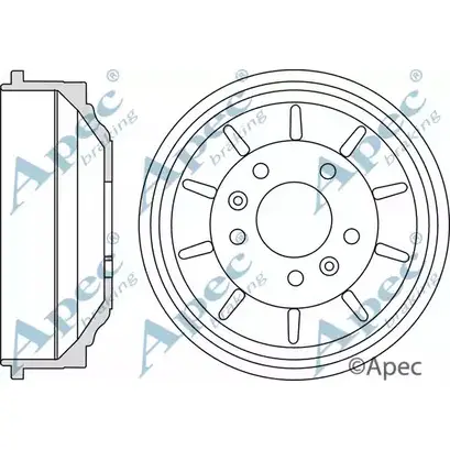 Тормозной барабан APEC BRAKING DRM9962 A8 LHYS EU1XHI 1265426873 изображение 0