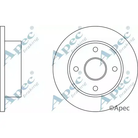Тормозной диск APEC BRAKING DSK104 HYEE NIQ 1265427051 4UKPPE изображение 0