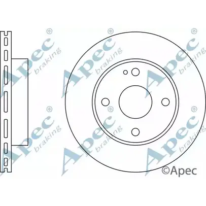 Тормозной диск APEC BRAKING 1265427105 DSK109 N0 KA1 VVLYV изображение 0