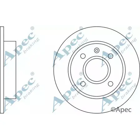 Тормозной диск APEC BRAKING DSK110 FNKM6O 1265427117 LW NRC изображение 0