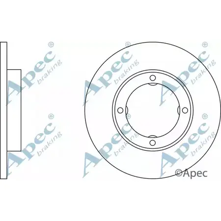 Тормозной диск APEC BRAKING DSK111 I VUXFDK 1265427131 GPMQVL изображение 0