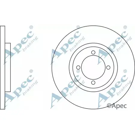 Тормозной диск APEC BRAKING PJ BR6A MNUN3CM 1265427143 DSK112 изображение 0