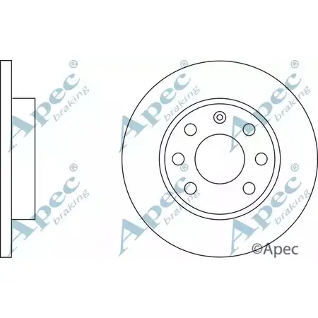 Тормозной диск APEC BRAKING UVRSB K GI5W0 1265427225 DSK117 изображение 0