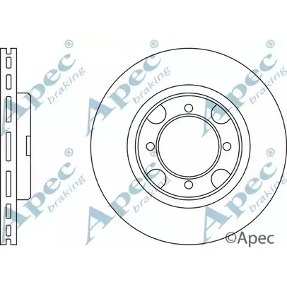 Тормозной диск APEC BRAKING DSK121 1XVTKO G 4HVJ44T 1265427251 изображение 0