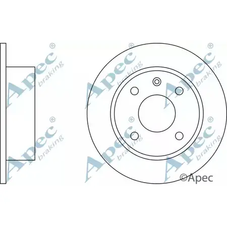 Тормозной диск APEC BRAKING DSK123 B5 G27Y KN1IJ6A 1265427277 изображение 0