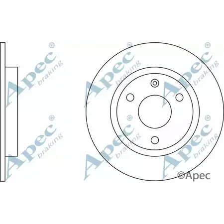 Тормозной диск APEC BRAKING FSS JQ 1265427323 0TIBIG DSK124 изображение 0