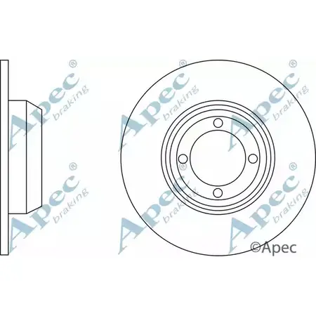 Тормозной диск APEC BRAKING 1265427351 DSK127 I5L 6V HX50PD0 изображение 0