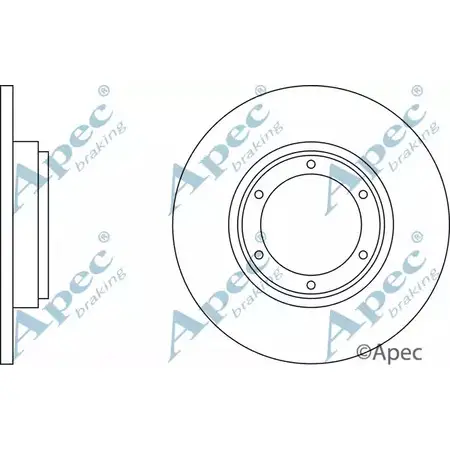 Тормозной диск APEC BRAKING DSK128 4XKINU 1 1265427355 6B6WDM изображение 0