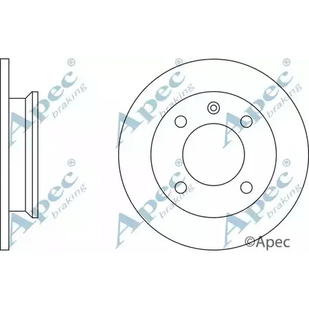 Тормозной диск APEC BRAKING UNPBN DSK134 1265427439 JUPMS6 I изображение 0