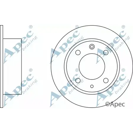 Тормозной диск APEC BRAKING OR MPY DSK135 1265427445 B7BIKR изображение 0