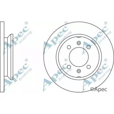 Тормозной диск APEC BRAKING 1265427451 DSK136 ZK7XE NKL98 LY изображение 0